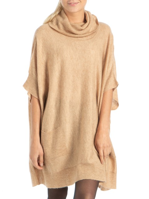 Pull forme poncho femme