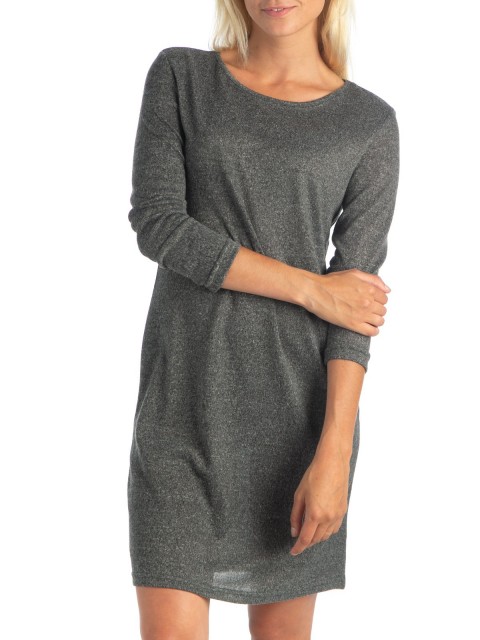Robe gris anthracite chiné femme