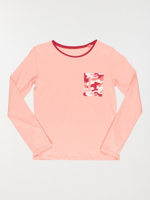 T-shirt rose imprimé fille (10-16A)