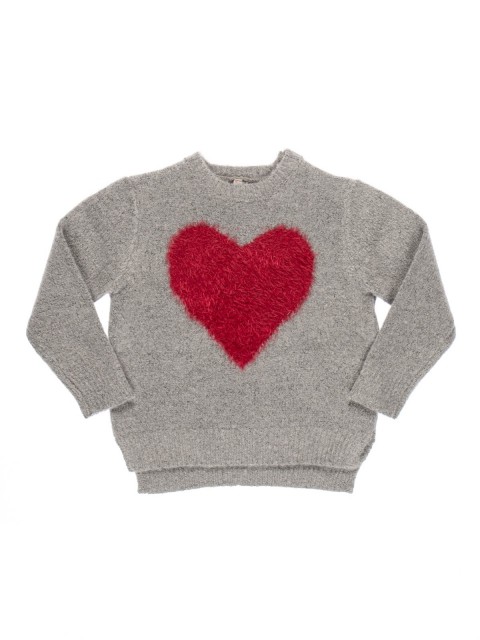 Pull coeur fille (3-10A)