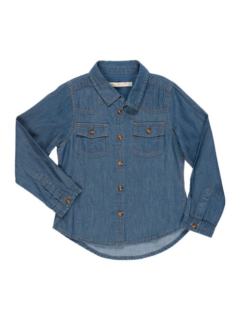 Chemise jean stone fille (3-8A)
