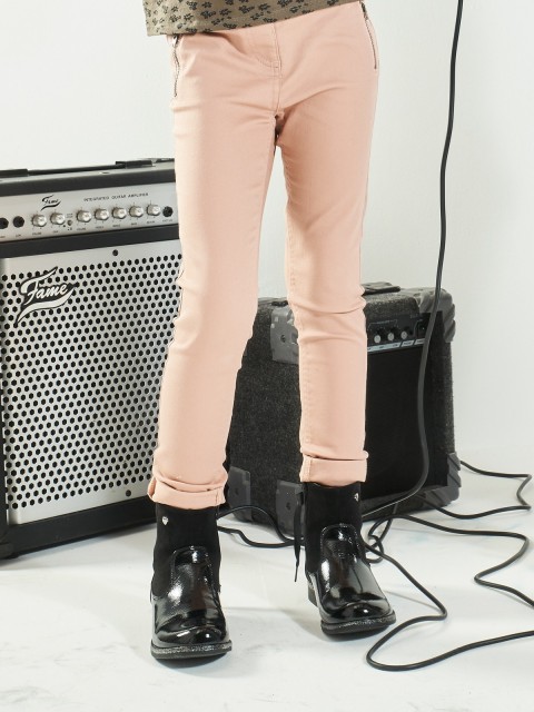 Pantalon slim basique blush (3-8A)