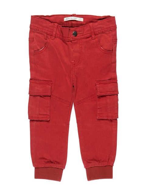 Pantalon cargo rouge tomette (3-8A)