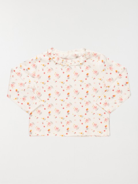 T-shirt fille imprimé fleuri (3-24M)