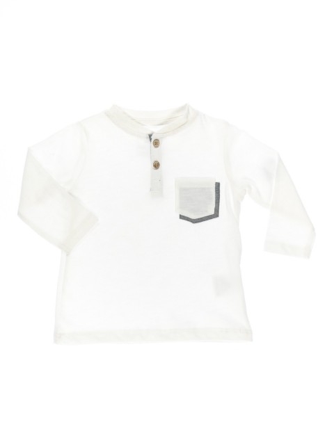 T-shirt basique ivoire garçon (3-24M)