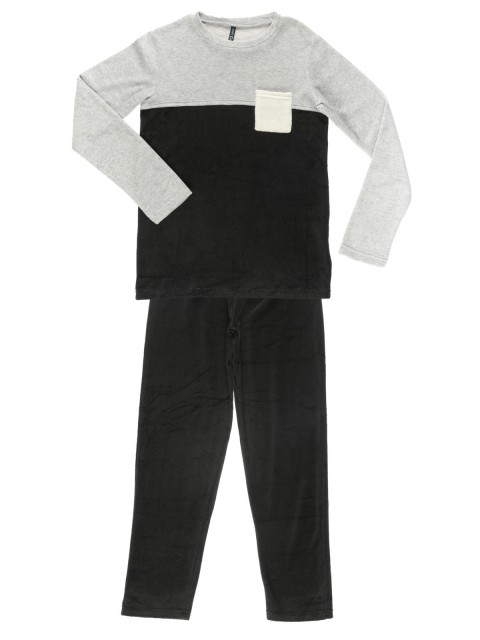 Pyjama velours rayé garçon (10-16A)