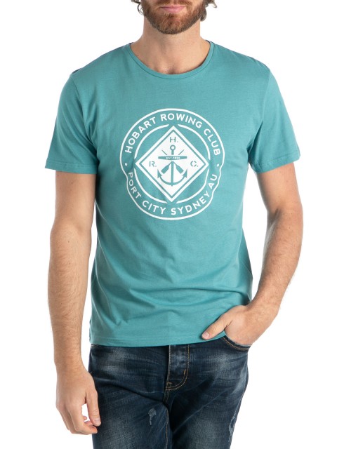 T-shirt imprimé coloris bleu canard
