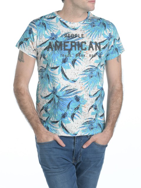 T-shirt imprimé feuillage tropical homme