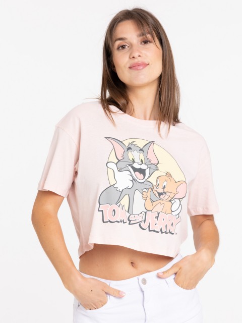 T-shirt court Tom et Jerry femme