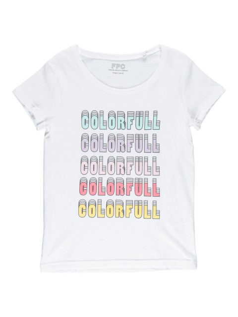 T-shirt texte multicolore fille (10-16A)