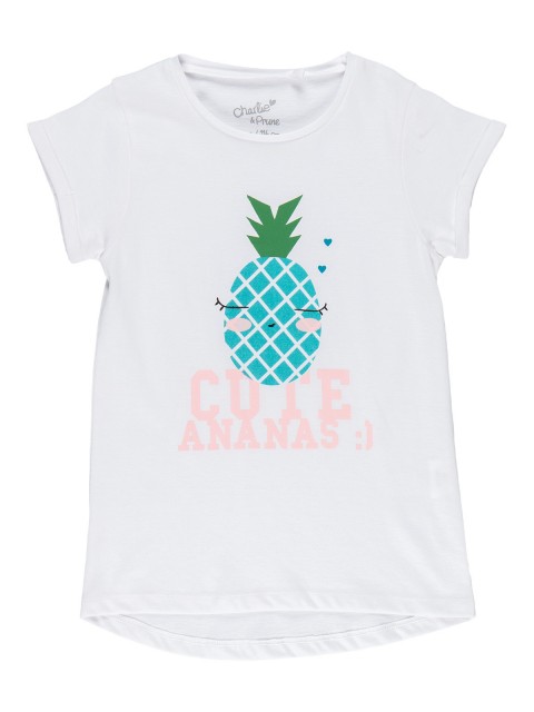 T-shirt imprimé ananas fille (3-10A)