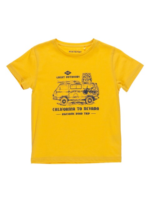 T-shirt jaune imprimé garçon (3-8A)