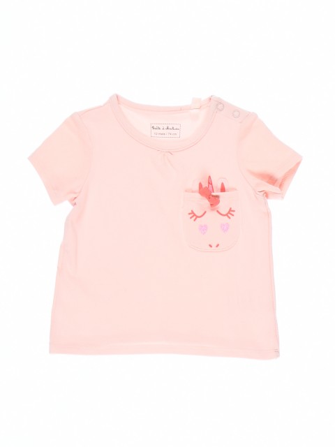 Tee-shirt fille rose (3-36M)