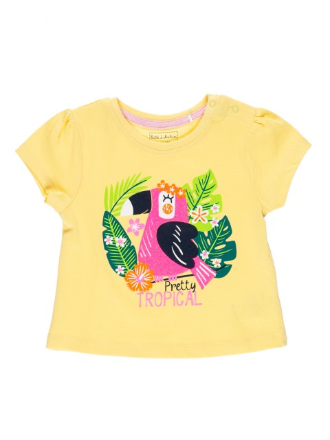 T-shirt imprimé tropical fille (3-36M)