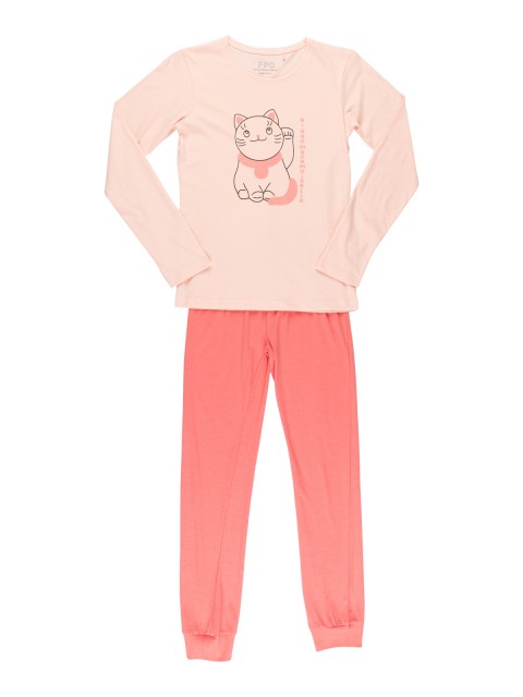 Pyjama imprimé chat fille (10-16A)