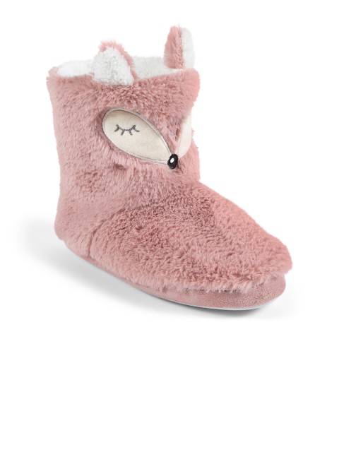 Chaussons renard fille roses (30-35)