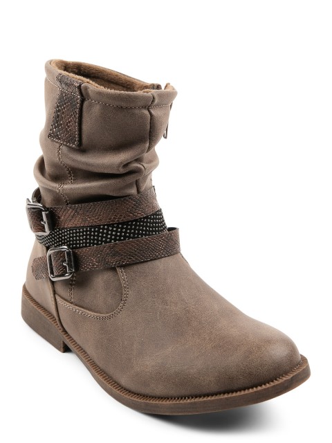 Bottines coloris taupe fille (31-35)