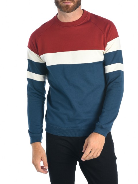 Sweat tricolore homme