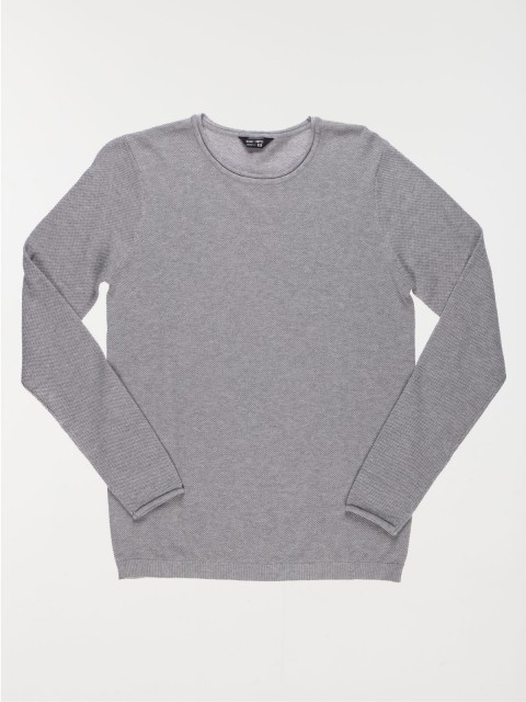 Pull gris chiné homme