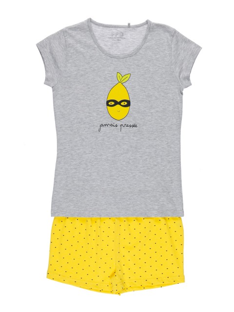 Pyjashort citron fille (10-16A)