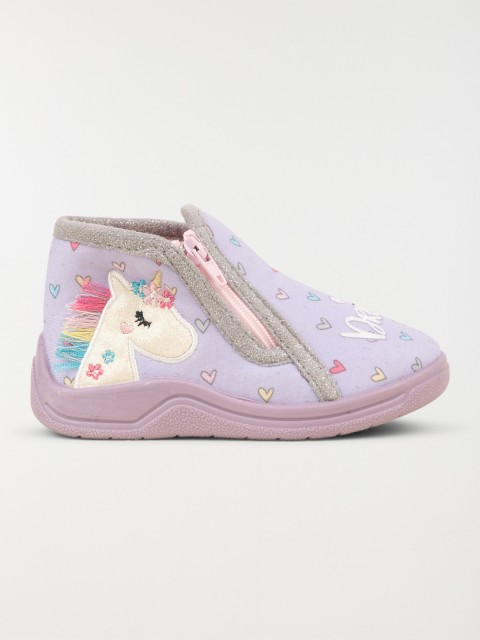 Chaussons montants licorne fille (19-23)