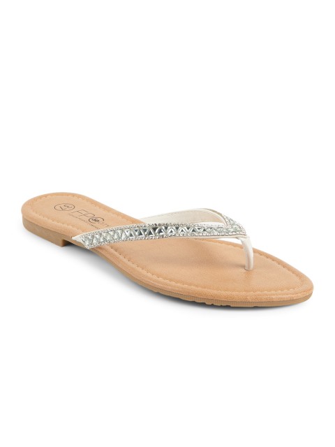 Nu-pieds strass blanches femme (36-41)