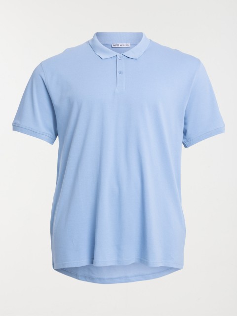 Polo sky blue grande taille homme
