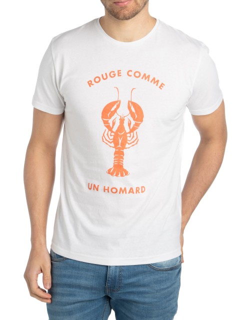 T-shirt homard blanc homme 