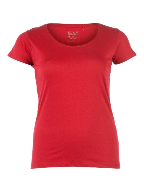 T-shirt uni rouge grande taille femme