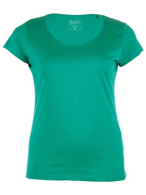 T-shirt uni vert grande taille femme