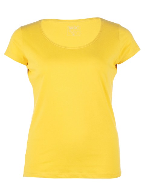 T-shirt uni jaune grande taille femme