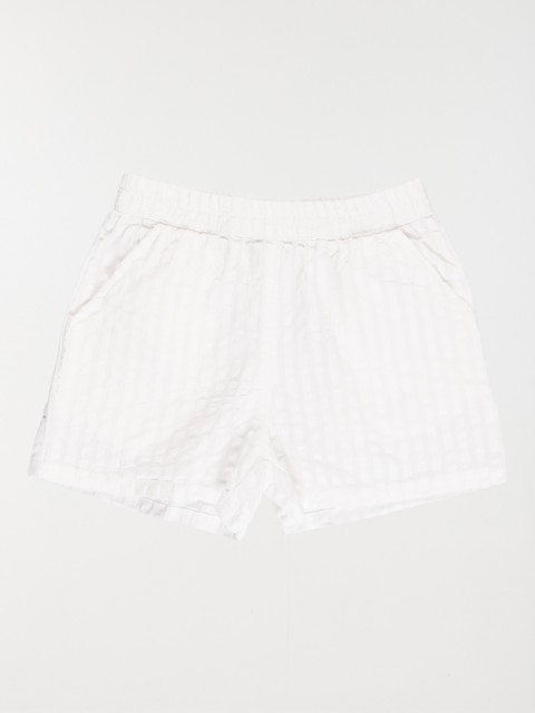 Short en coton fille blanc (3-12A)