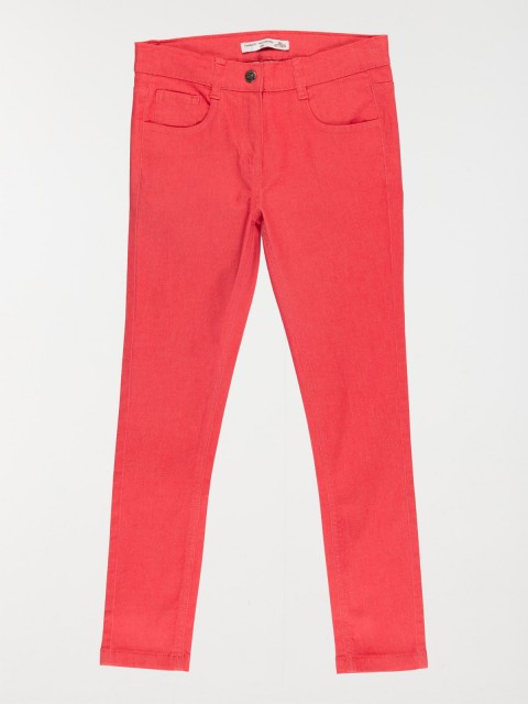 Pantalon skinny dark pink fille (3-12A)