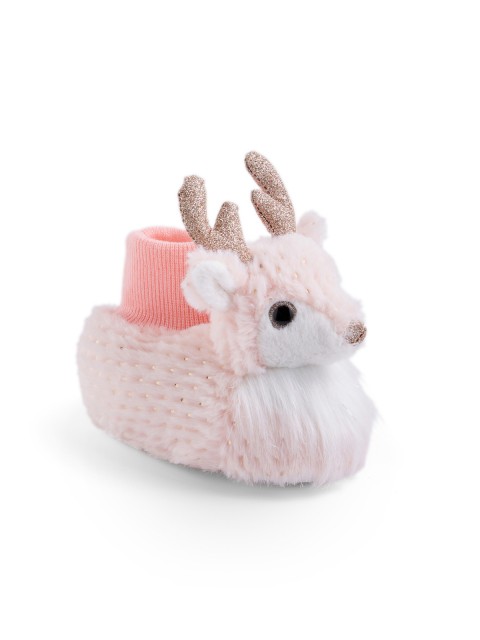 Chaussons peluche renne fille (24-31)