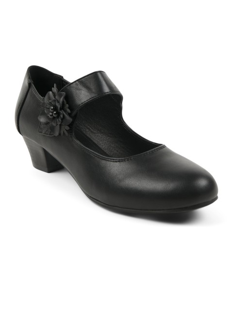 Chaussure bride fleur femme noir (36-41)