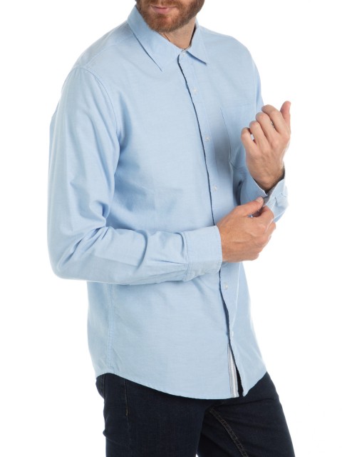 Chemise homme bleu ciel 100% coton