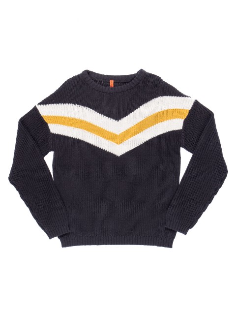 Pull bandes chevrons fille (10-16A)