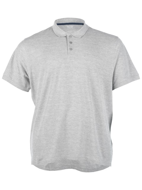 Polo gris chiné grande taille homme