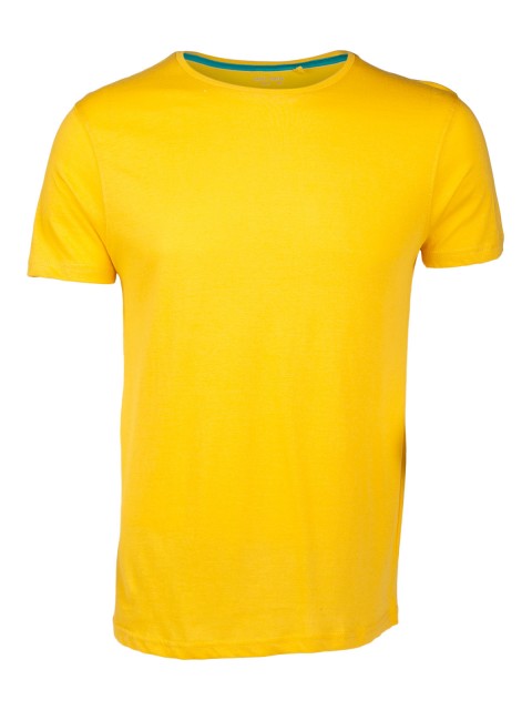 T-shirt coton basique jaune pour homme