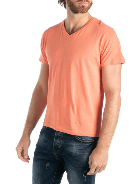 T-shirt col V mandarine homme