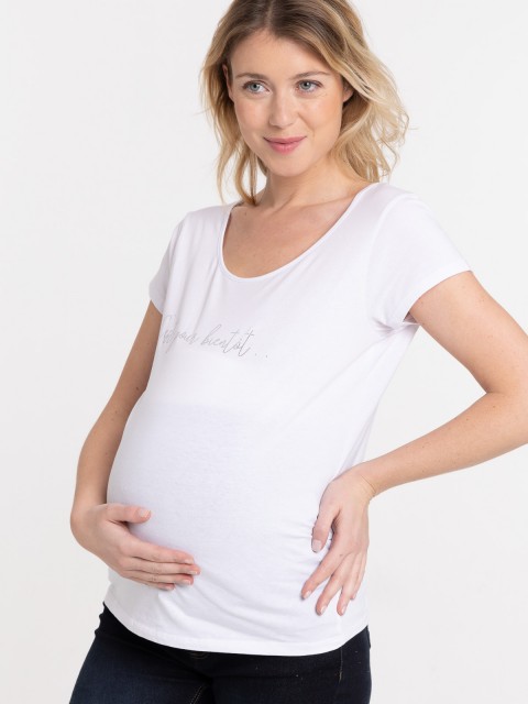 T-shirt maternité blanc femme