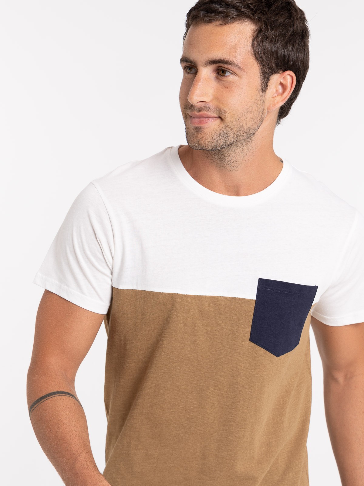 Tee-shirt avec Poche Poitrine Gauche - Bleu en coton Blend - T-shirt / Polo  Homme sur MenCorner