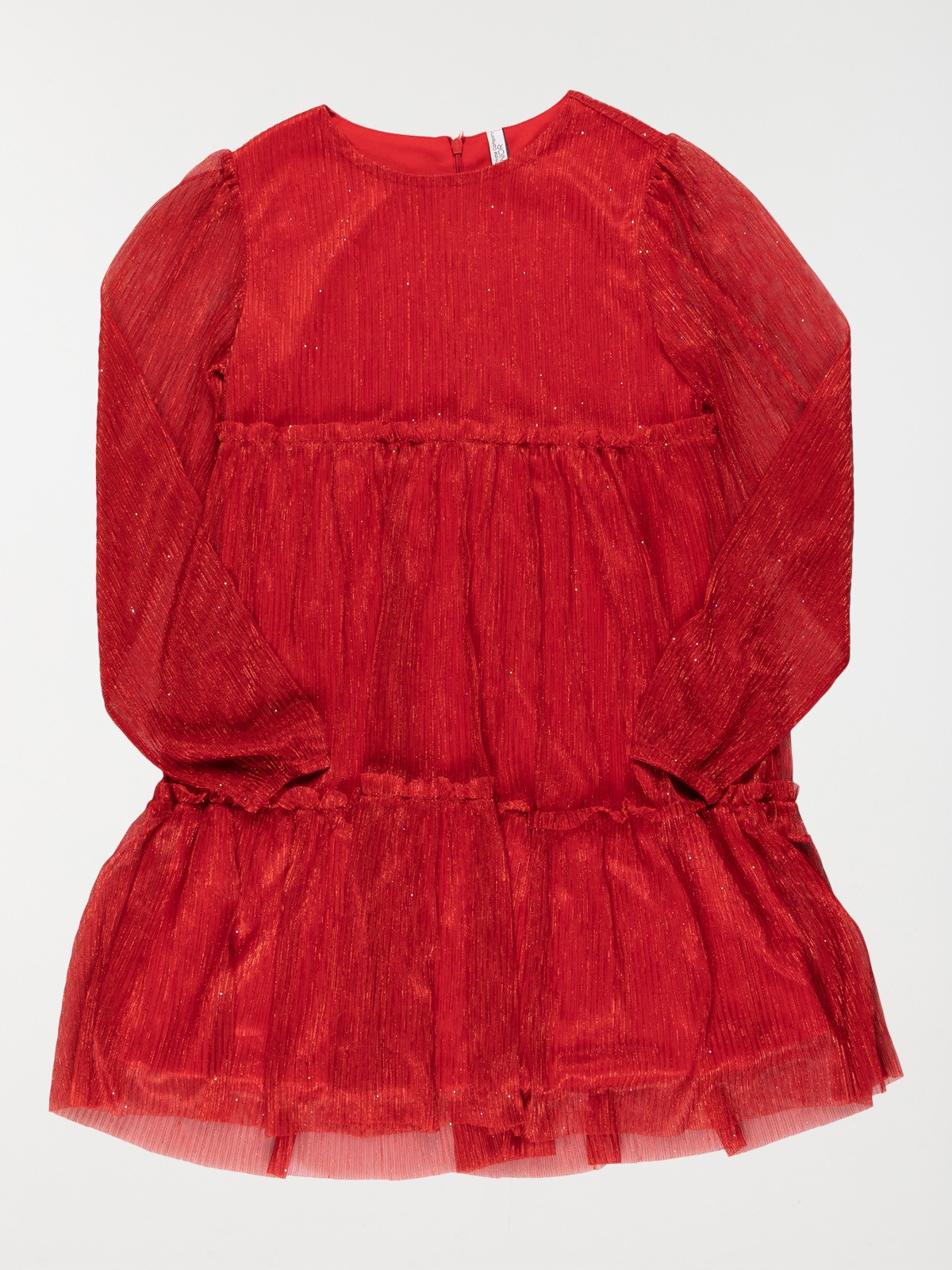 Robe rouge manches longues fille (3-12A) - DistriCenter