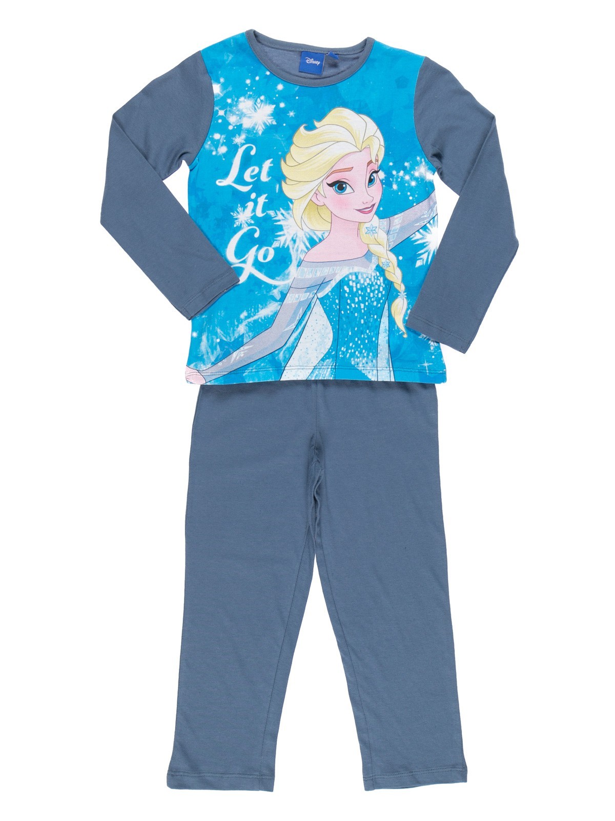 Pyjama fille La Reine des neiges pantalon et haut à col rond