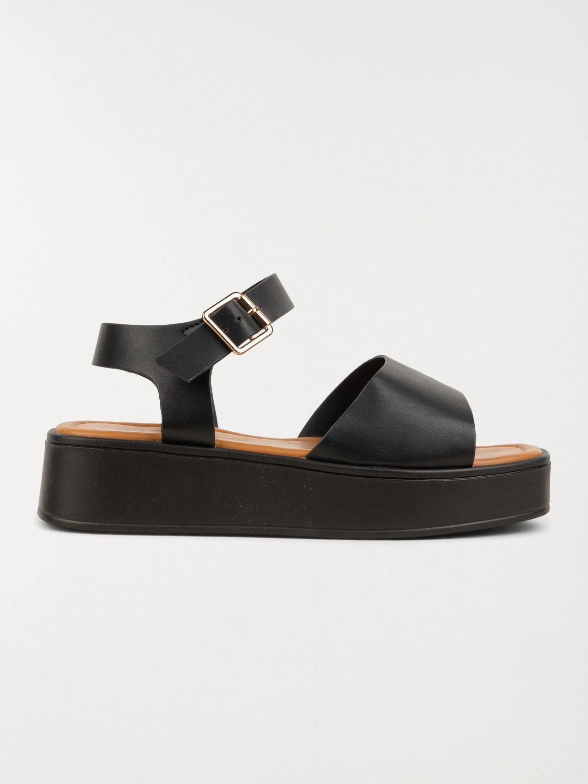 sandale plateforme noir