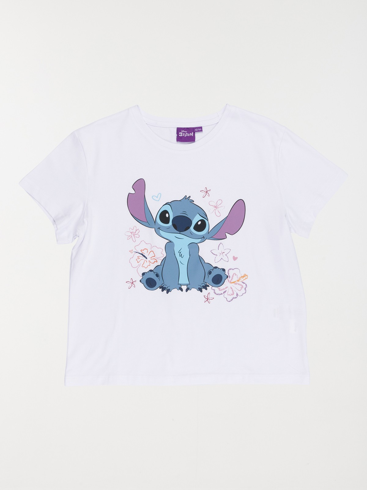 tee-shirt fille manches courtes lilo stitch - disney vert tee-shirts fille