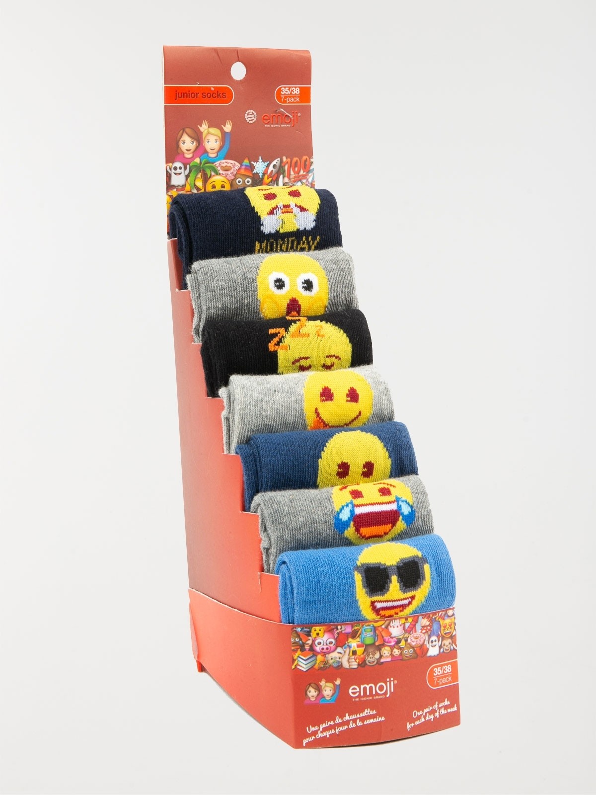 Lot 7 paires chaussettes Emoji garçon - DistriCenter