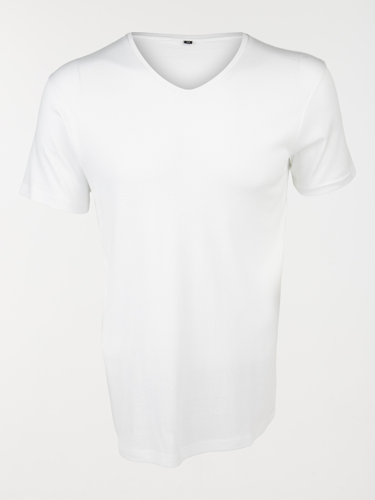 T-shirt col V blanc homme - DistriCenter