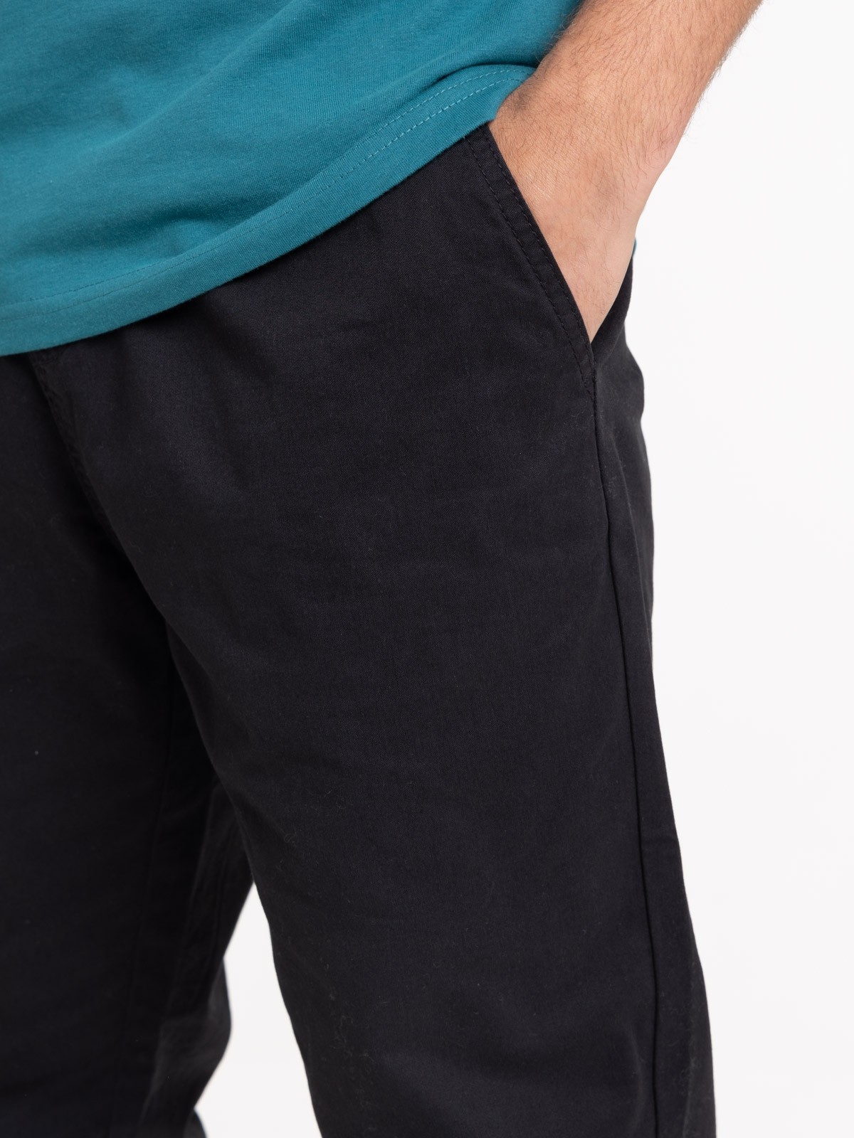 Pantalon 100% coton noir homme - DistriCenter
